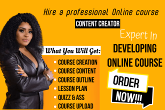 provide an excellent elearning course content online course creation