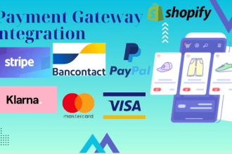 set up an authorized payment gateway, paypal, stripe ,klarna in shopify store