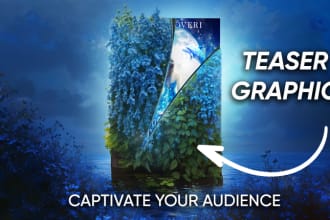 create book cover teaser mockup promotional graphic