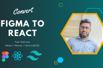 convert figma to react js and next js website