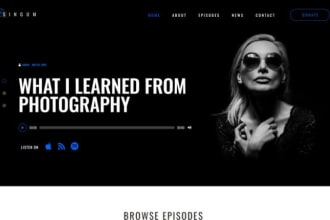 create music website podcast website radio station website