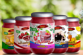 do jam, honey, olive oil, peanut butter, snacks, meat label or logo