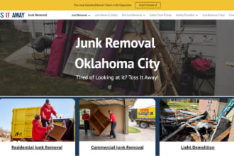 design junk removal website hauling website handyman website