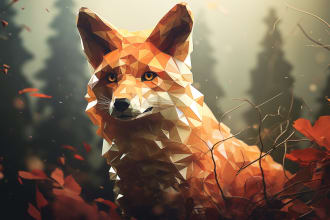 create professional low poly digital art