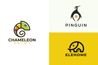 design modern minimalist timeless gradient initial letter personal business logo