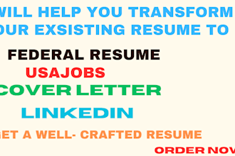 write resumes for federal jobs, USA jobs, ksas, the military