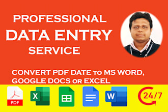 do PDF to word, google docs, typing, convert scan pdf to excel