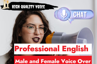 record a professional high quality english human voice over