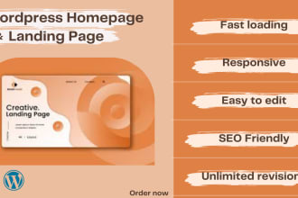 design a stunning wordpress homepage using elementor