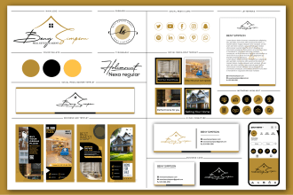 do signature logo design, brand style guide, branding kit