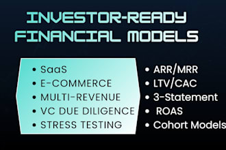 create investor ready startup financial models and forecasts