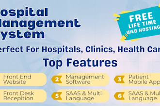 provide clinic hospital healthcare website with management system or software