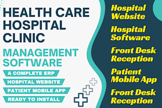 provide clinic hospital healthcare website with management system or software