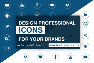 design custom unique icons with fastest delivery