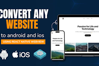 convert any website to android and ios using react native webview