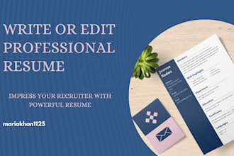 write or edit professional resume, cover letter and linkedin