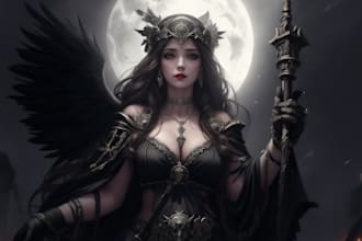make unique fictional and mythical character using ai
