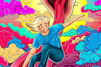 draw a colorful drawing or illustration for commerce