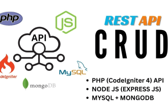 develop a professional rest API in nodejs or PHP codeigniter 4