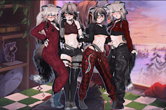 create 3d custom vrchat avatar vr character vrc furry avatar nsfw unity pc quest