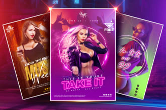 design nightclub, disco, music event, dj party, summer flyer