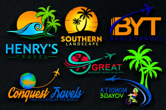 do luxury travel, vacation, agency, hotel and adventure logo