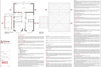 draw UK building regulations drawings with notes