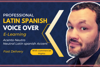 record professional neutral spanish elearning voiceover