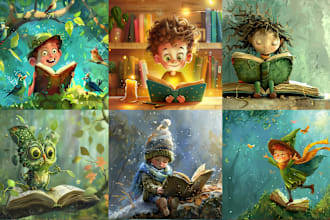 do children story book illustration kids story character