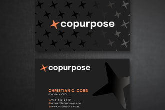 design a minimalistic and modern business card