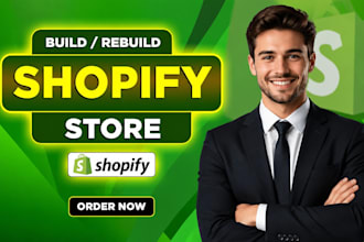 build automated dropshipping store, shopify store design or shopify website