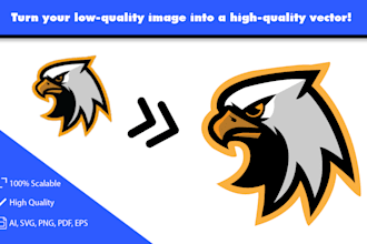 convert pixelated images into high quality vectors