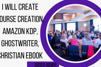 create course creation, amazon kdp, ghostwriter, christian ebook