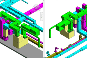 provide hvac bim modeling with revit, autocad