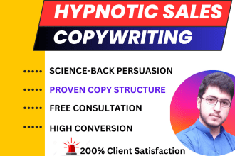 do vsl copywriting, landing page, sales copywriting and sales funnel copywriter