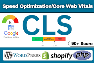 fix cls issues of core web vitals and do website speed optimization