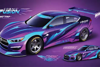 design creative racing car wraps, car wrap, race car wrap, itasha wrap