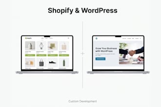 build a custom shopify store or wordpress website with advanced functionality