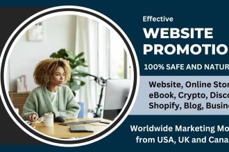 promote your website, shopify, crypto, book, business to strong social platforms