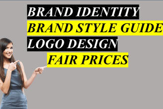 design brand identity,brand style guide with minimalist corporate logo