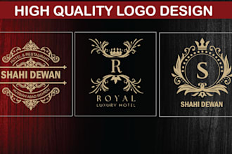 design luxury hotel and restaurant logo