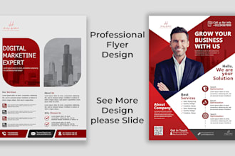 do professional modern business flyer, poster or leaflet design for you