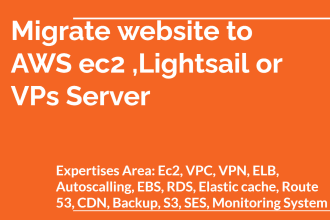 migrate your website to AWS ec2 or lightsail