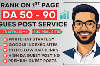 publish premium SEO guest posts, do follow backlinks, high da guest post service