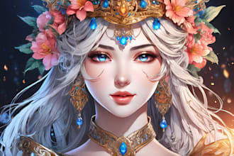 create fantasy ai art, character digital art