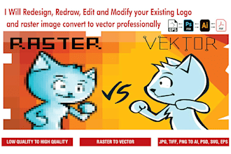convert vector tracing, redraw, recreate logo and image to vector