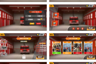 design attractive game UI UX for your mobile and PC