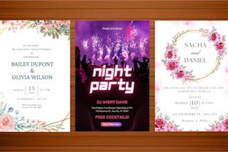 design greeting and invitation card for any event