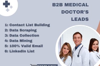 provide verified and active b2b medical doctors leads for your business growth