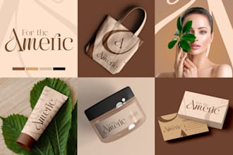 design minimalist logo with brand style guides, brand identity and branding kit